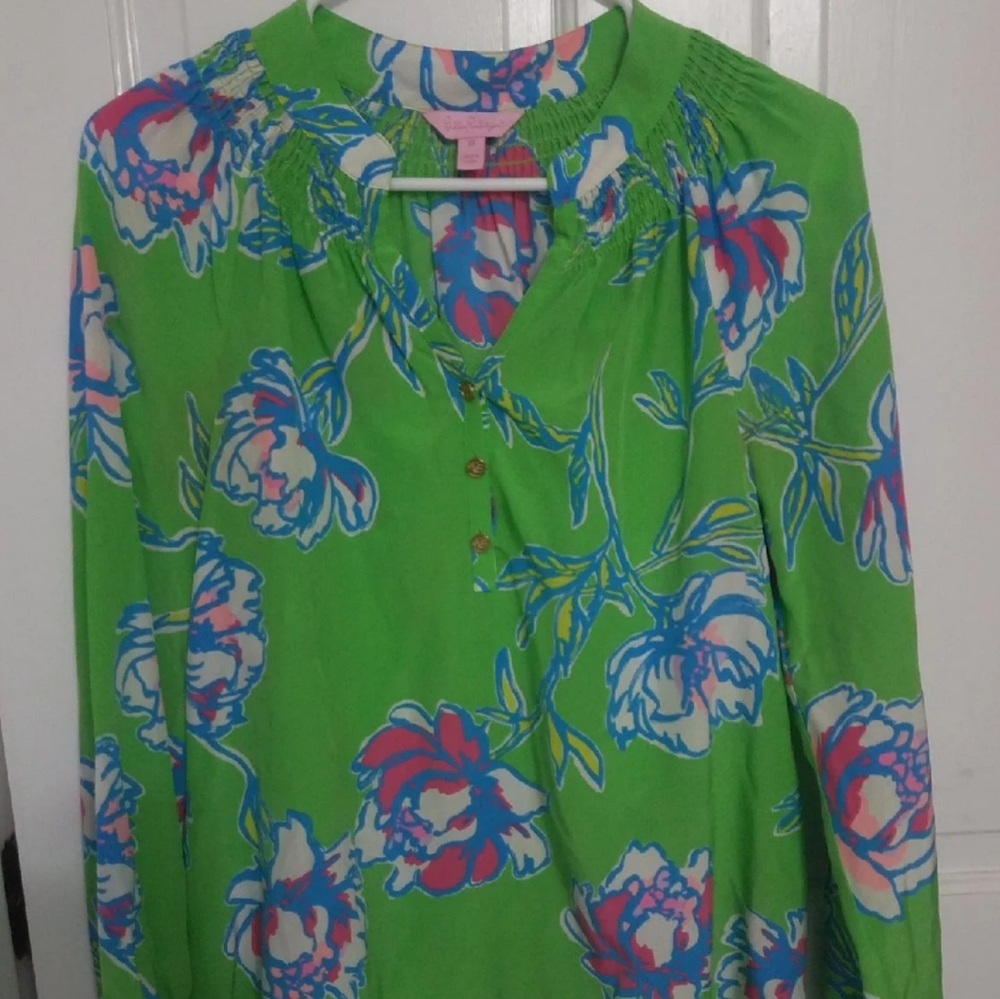 Lilly pulitzer xs elsa top green